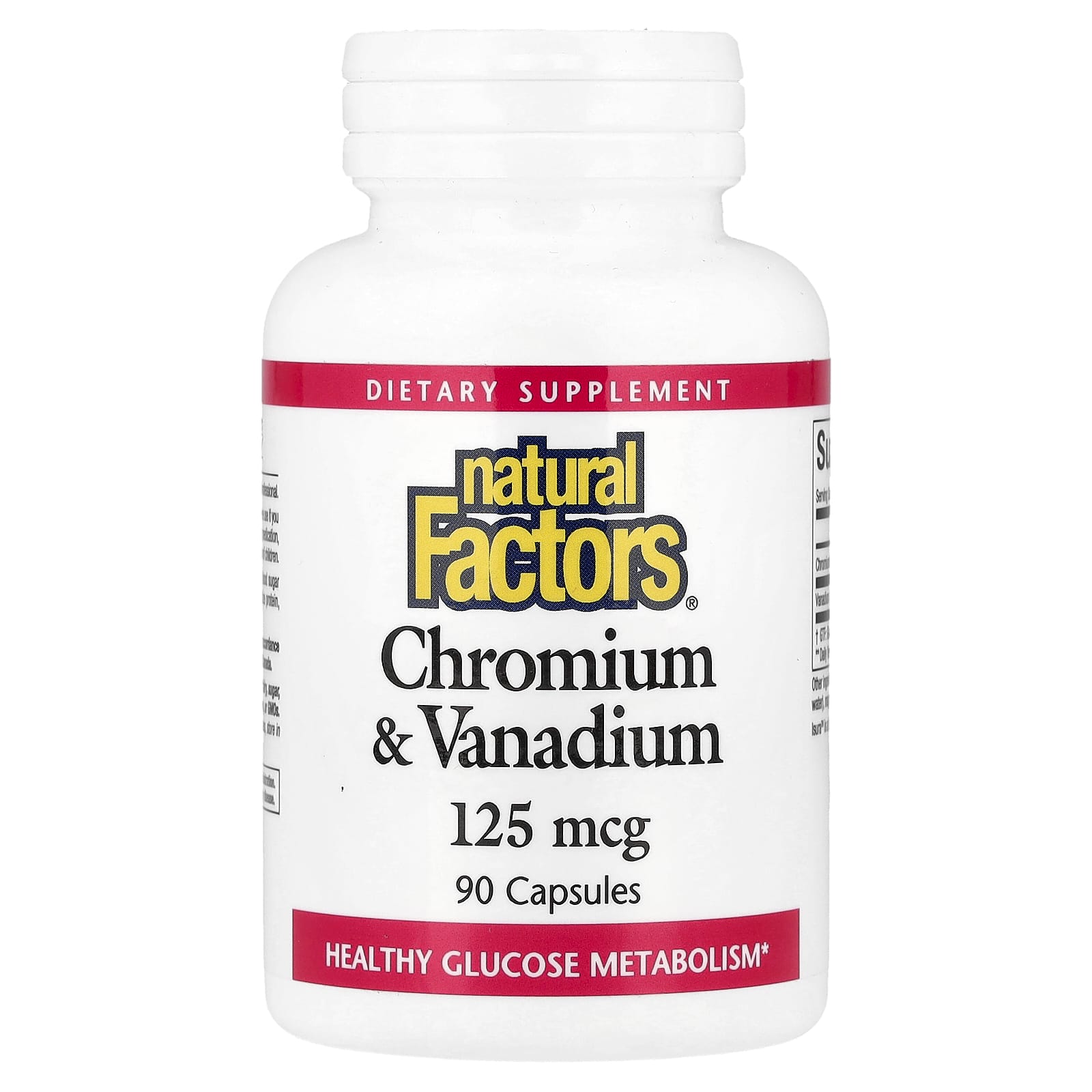 Natural Factors, Chromium & Vanadium, 125 mcg, 90 Capsules UPC 068958016351 | Hilife Vitamins